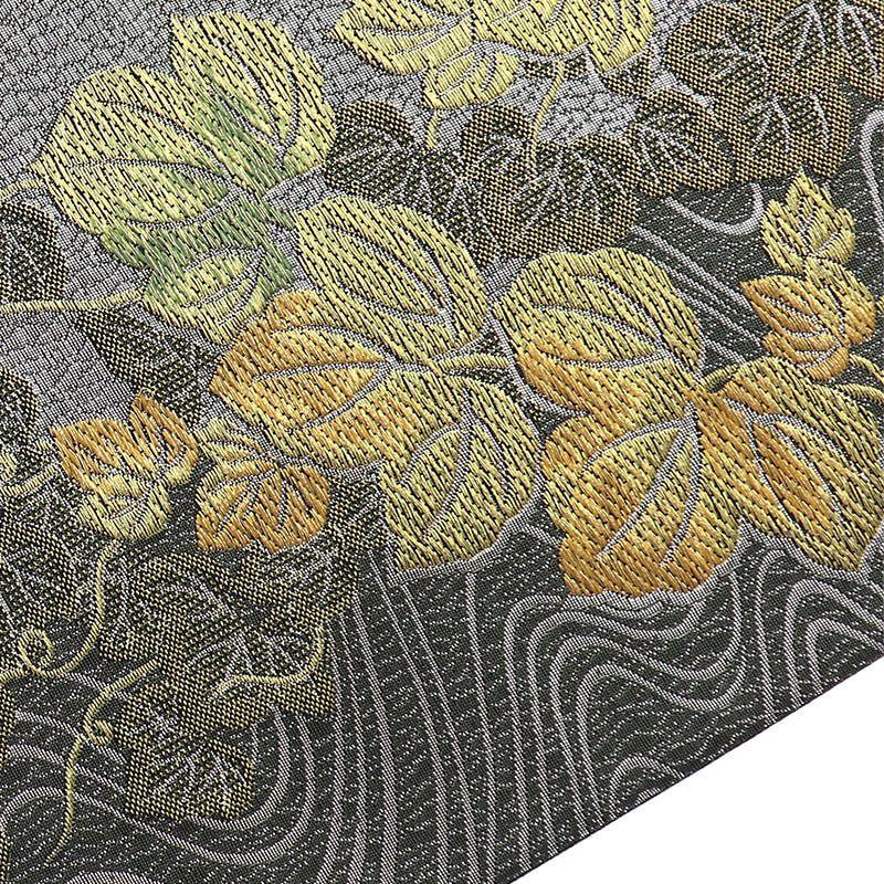 Used Fukuro Obi Formal Fukuro Obi Pure Silk Six Patterns Black Gold Ivy Flowing Water Pattern Elegant Length 429cm Width 31cm Ceremonies, Parties,