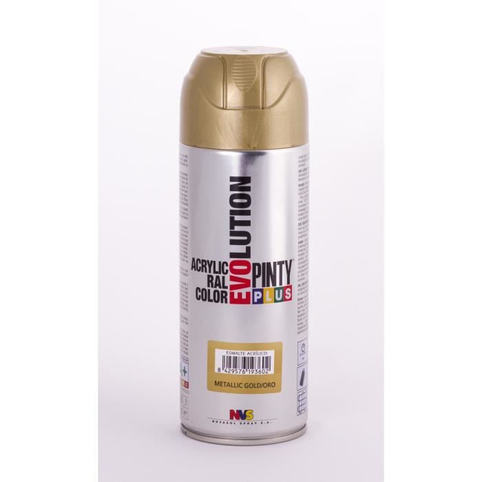 Peinture spray - Pinty Plus - Acrylique - Métallisé - 400ml Or