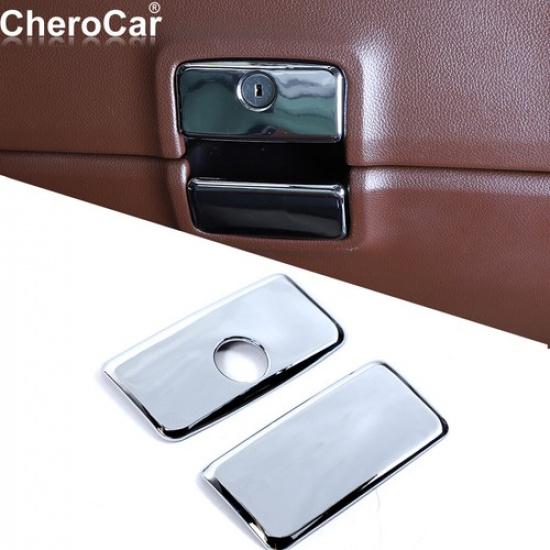 Co-pilot Storage Box Handle Decorative Trim for Chevy Silverado 2014-2018 Chrome