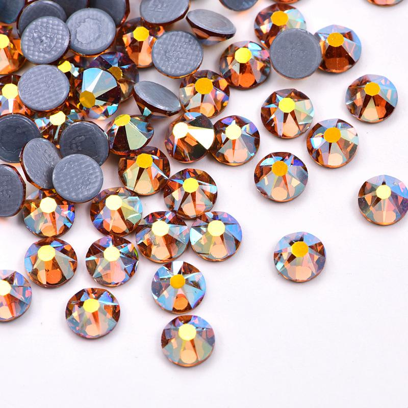 Eight Big And Eight Small Imitation Austrian Hot Diamond Ab Color, Glass Rhinestone Hot Melt Adhesive Bottom Hot Diamond Diy Clothing Accessories