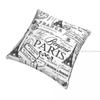 Vintage Paris Black And White Nostalgic Pattern Cojines Throw Pillow Case Cushion Covers Home Sofa Chair Decorative Backpack