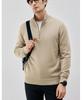 Luxurious, Soft, and Skin-friendly Men's Slim-fit Half-zip Stand-collar Wool Sweater; Thickened for Warmth In Autumn and Winter.