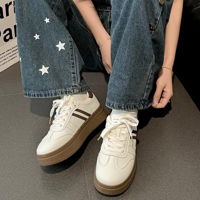 Queen Fan retro veelzijdige platform witte schoenen dames 2025 nieuw zomer rok casual lage sneakers