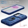 For Samsung Galaxy A35 5G Case TPU+PC Kickstand Phone Cover with Slide Lens Lid