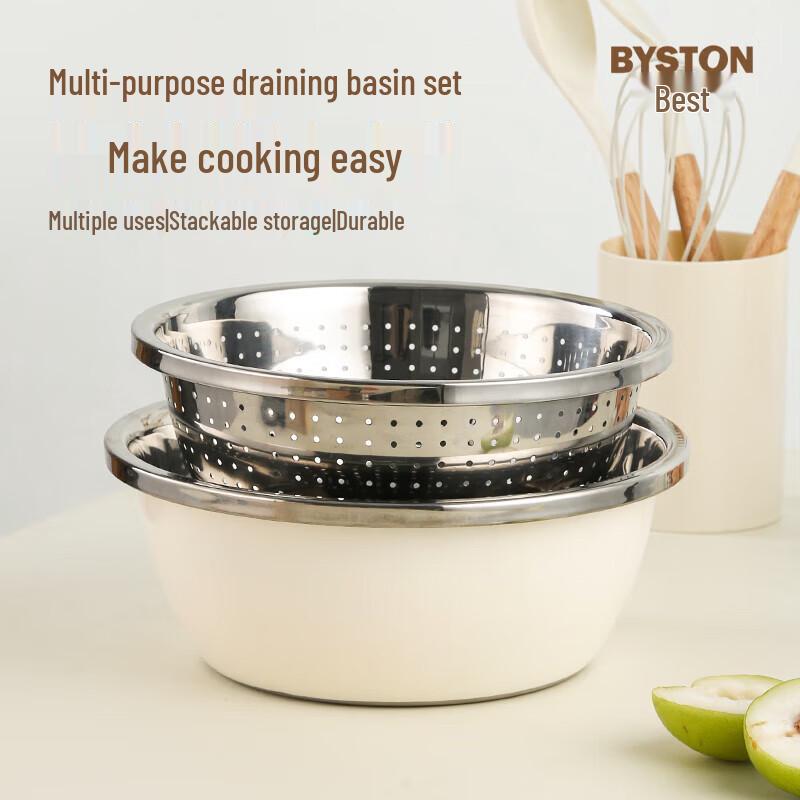

Baishide Stainless Steel 2-Piece Nesting Bowl Set