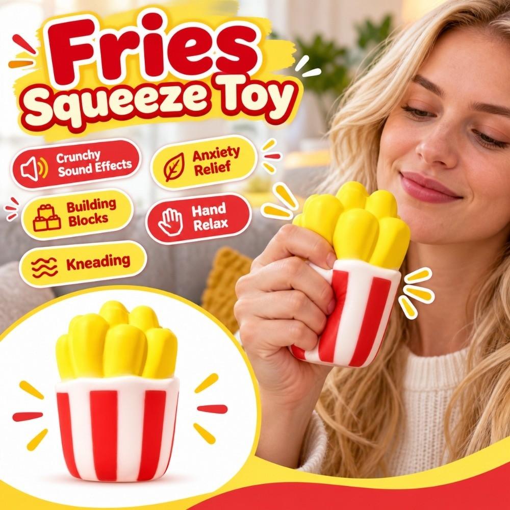 Building Blocks Fries Squeeze Toy Crunchy Realistic Food Pinch Children's Gifts