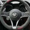 40mm Car Steering Wheel Emblem Sticker Central Console Knob Badge for Alfa Romeo Giulietta Mito Giulia Stelvio Brera 147 156 159