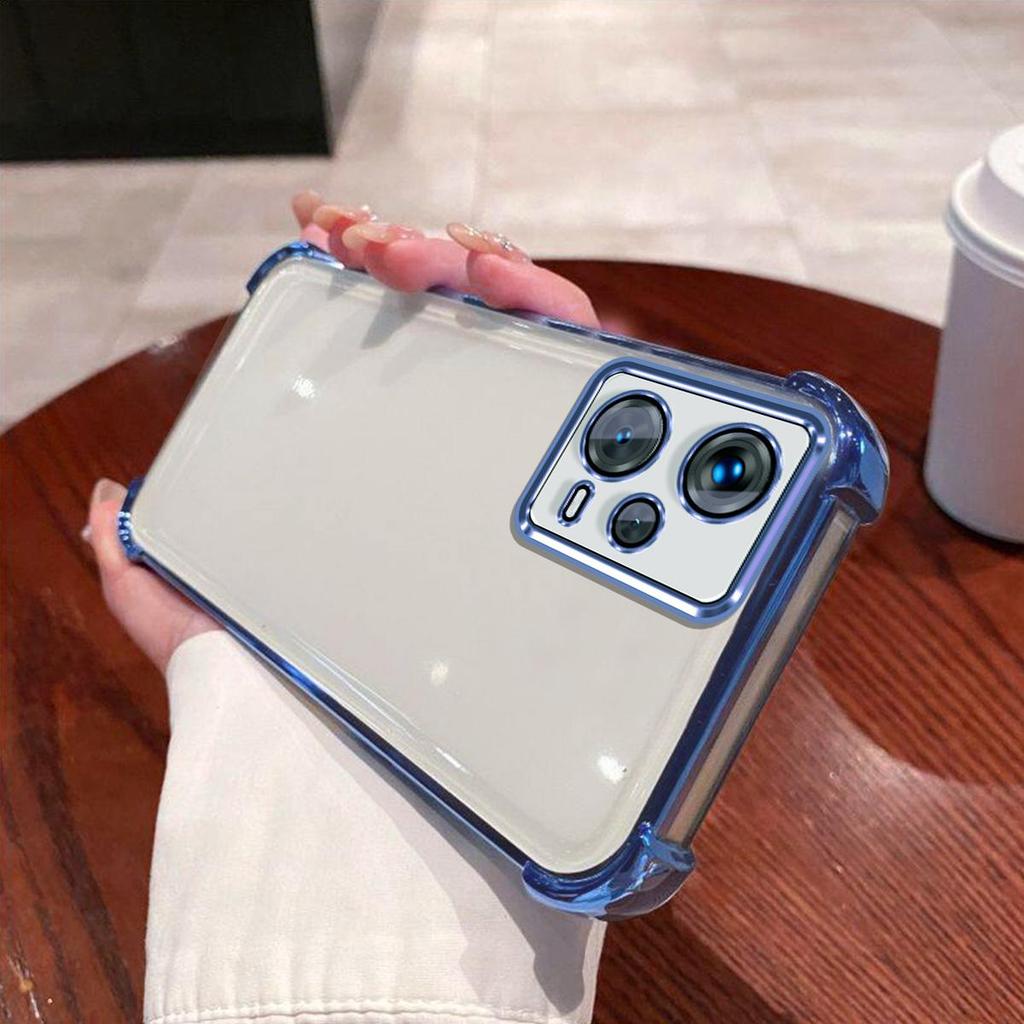 Case for Xiaomi Redmi Note 12 Pro 5G Electroplated Color Border Clear Phone Casing Cover