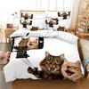 Cartoon Bedding Set 2-3 Pcs Red Lollipop Dog Duvet Cover Sets Bed Linens Pet Cat Adults Kids Single Double Bedclothes Beddings