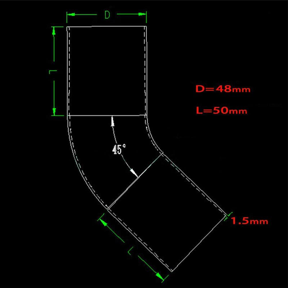 Silver Stainless Steel Elbow with 45 Degree Bending for Automotive Use