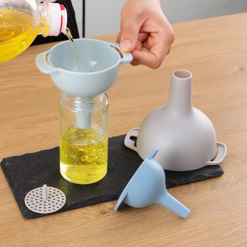 Large and Small Funnel Set with Filter Screen for Oil and Wine Pouring