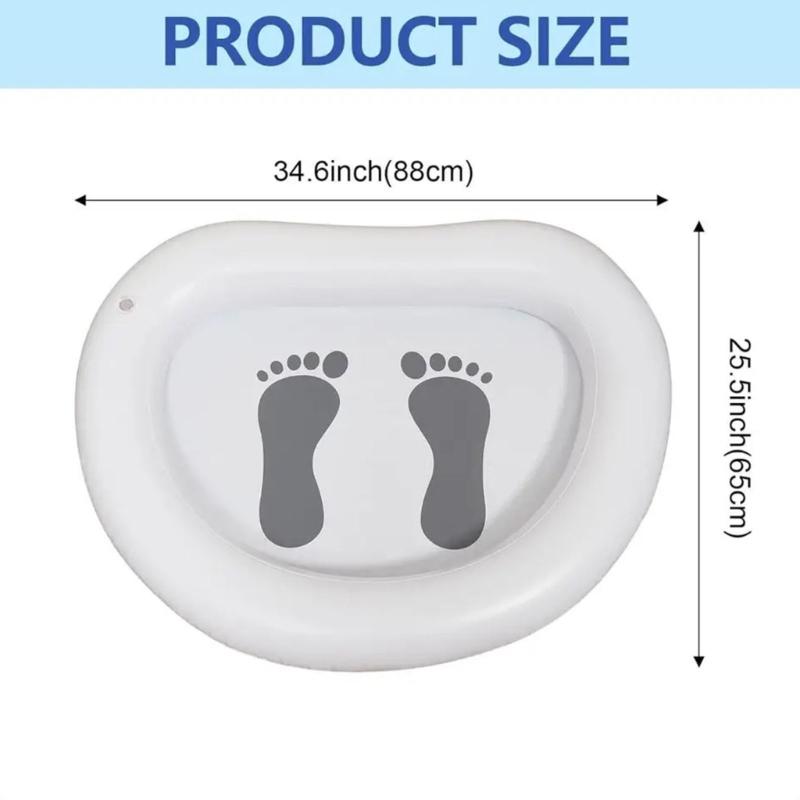 Strong Inflatable Foot Wash Basin Manual Air Pumps Included Sand Grass Cleaner for Camping Outings Pool Care Use