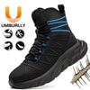 Labor Shoes Men's Anti-smashing and Anti-piercing Four Fashionable High-top Safety Shoes