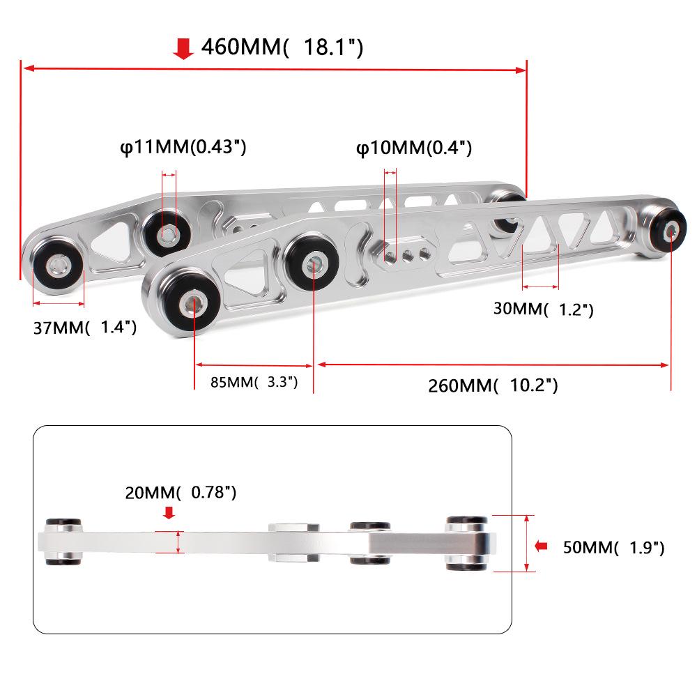 Honda Civic EK 96-00 Rear Control & Swing Arm for F7