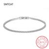 100% 925 Silver Simulated Moissanite Diamond Bracelets for Women Yellow White Gold Color Birthday Jewelry Gift