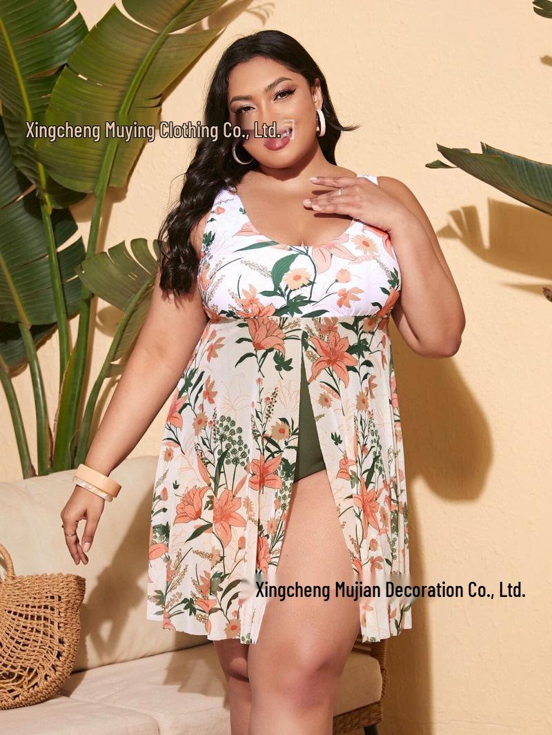 

2024 Европейский и американский купальник с открытой спиной большого размера для женщин 4XL