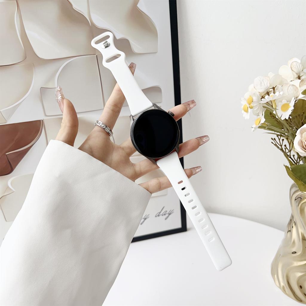 20 22mm Watch Strap for Samsung Galaxy Watch 6/5/4 40 44/Watch 5 Pro 45/Watch 6/4 Classic 43 47mm Soft Slim Silicone Band Correa