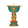 Tibetan Candlestick Smokeless Electronic Butter Lamp Rechargeable Candle Holder Altars Light Buddhist Desktop Ornament