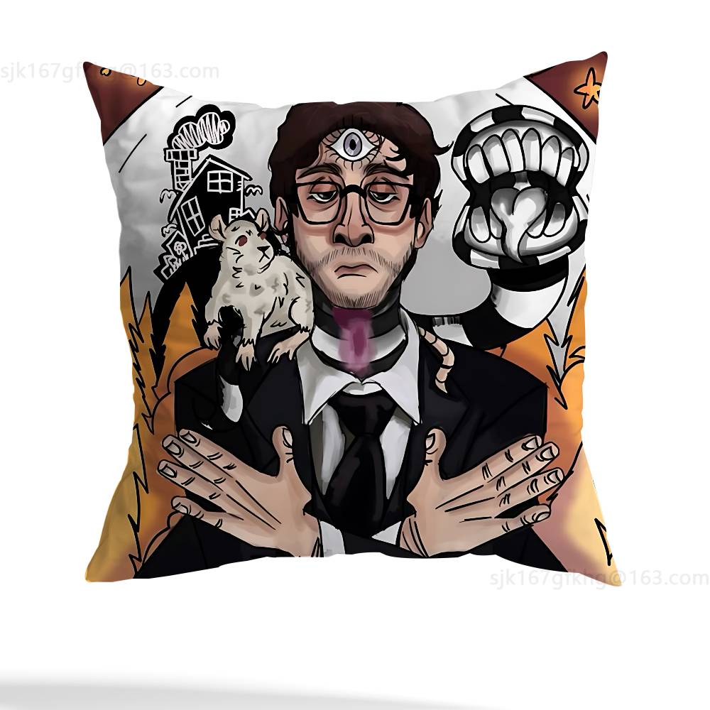 W-Will Wood  Pillow Case Sofa Living Room Bedroom Headboard Backrest Cushion Square Cushion Nap Time