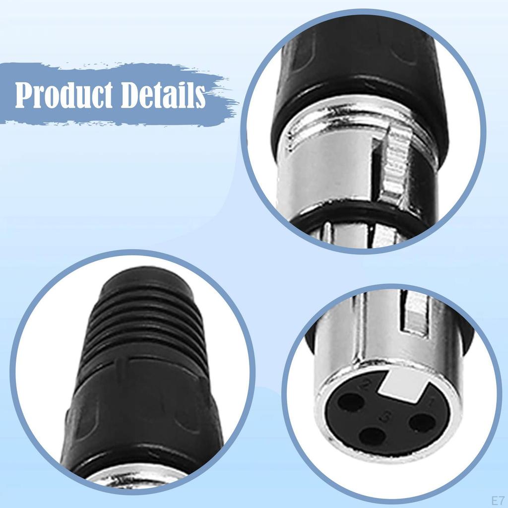 Mikrofonkabel Stecker Anschluss 3-Pin XLR Einfache Installation Ersatzteile Audio