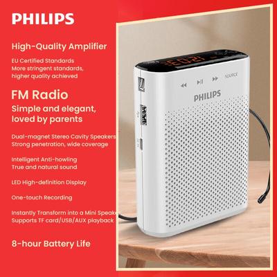 Philips Przenośny głośnik z mikrofonem na pałąku