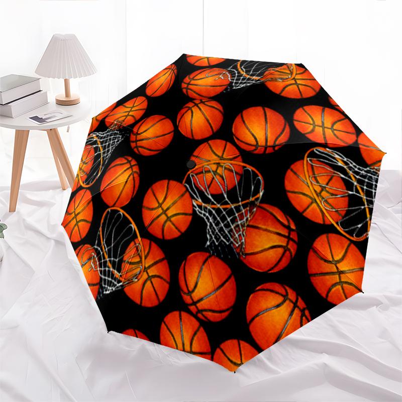 1PC basketball sport Umbrella Portable Folding Umbrella Iron Frame Hole Bone Structure Outdoor Home Umbrella A7