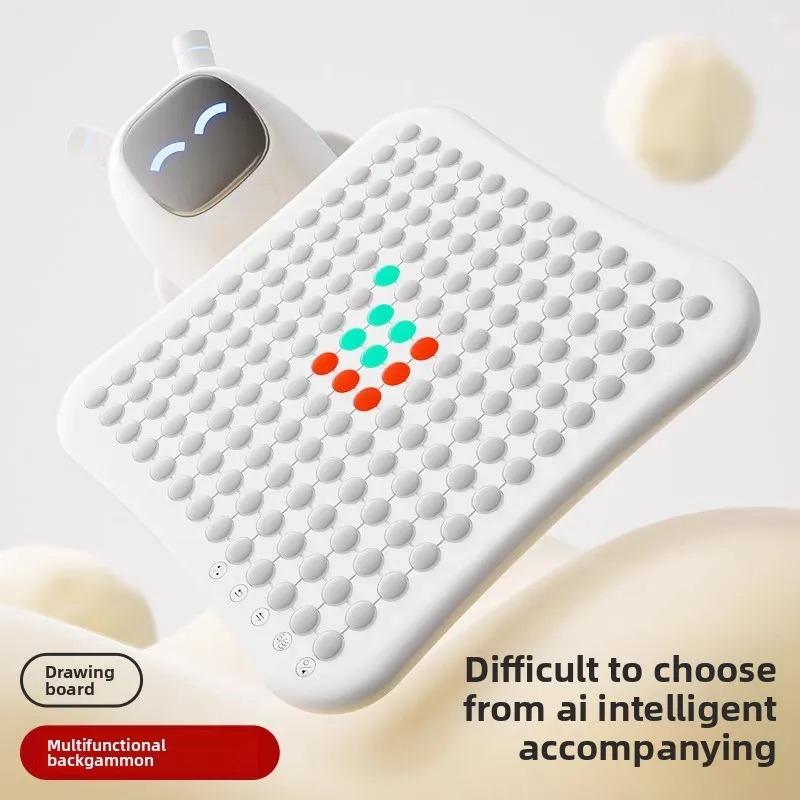 Set de Backgammon Intelligent Abs - Jeu de Plateau 10-en-1 pour Enfants et Adultes avec Go Échecs Rechargeable USB - Activité Amusante de Lien Familial