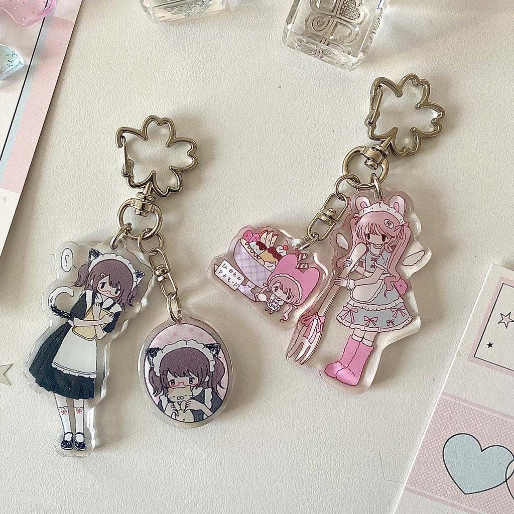 Chaveiro de Celular DIY Y2K Kawaii Doces Menina Charms Pingente Para iP 15 14 Mochila Ins Coreia Fofo Presente Capas de Fones de Ouvido Airpods Novo