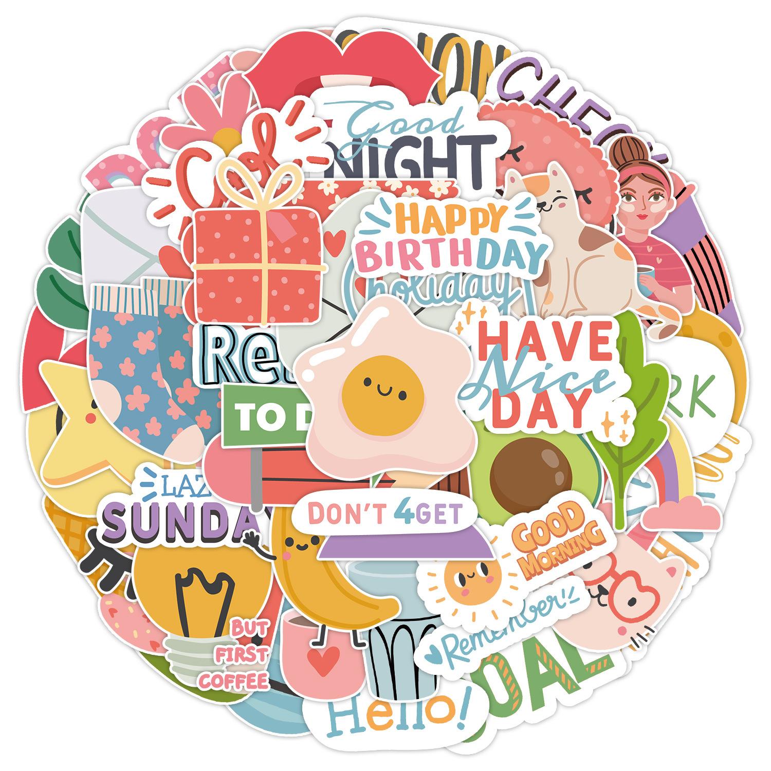 

50 Fashionable Girls Doodle Stickers Suitcase Car Laptop Skateboard Water Cup Waterproof Decorative Stickers