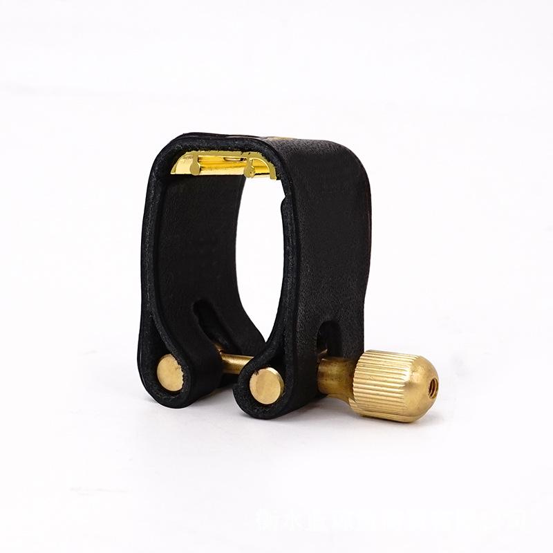 Soft Cowhide Alto Saxophone Ligature and Bakelite Mouthpiece Clamp