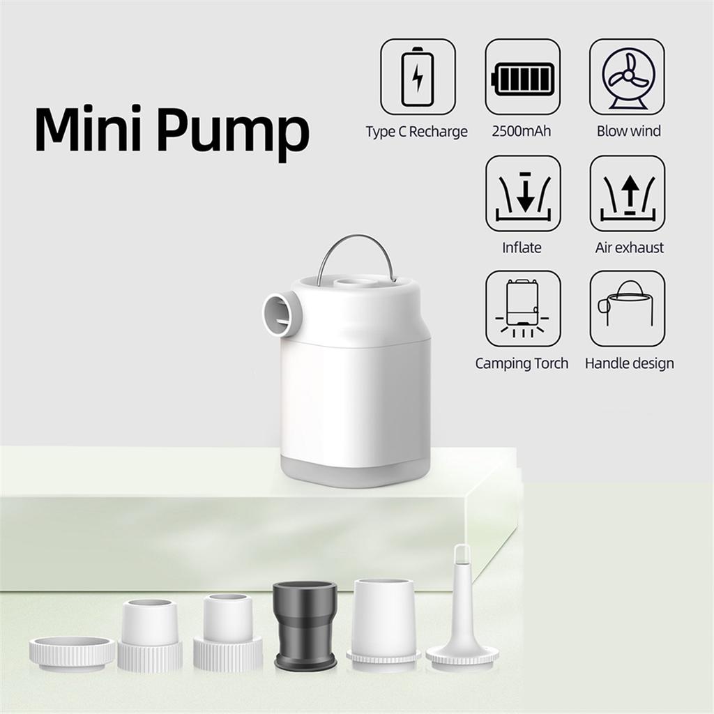 NEW-Portable Compressors MINI Wireless Tyre Inflator Air Compressor For Car Bike Ball With Power Bank LED Light