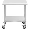 Table worktop on wheels, 2 levels, 60 x 80 cm, STEEL, up to 135 kg