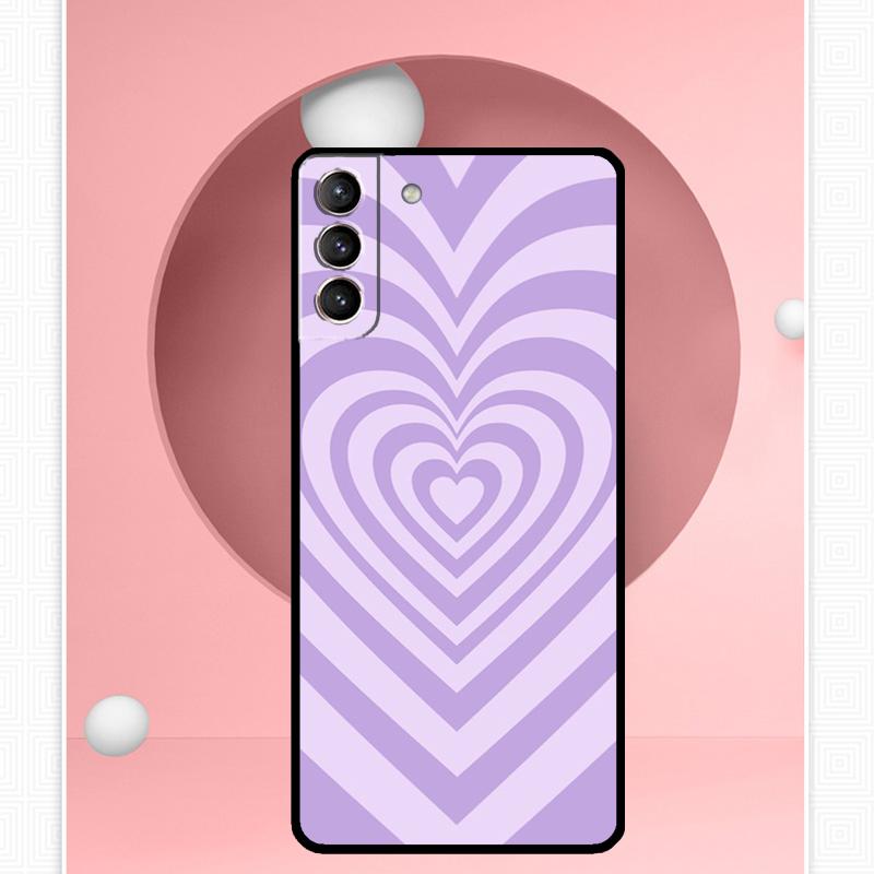 Colorful Heart Circle Love Case For Samsung Galaxy S25 Ultra S20 S21 S22 S23 S24 Ultra S9 S10 Plus S25 FE Cover Funda