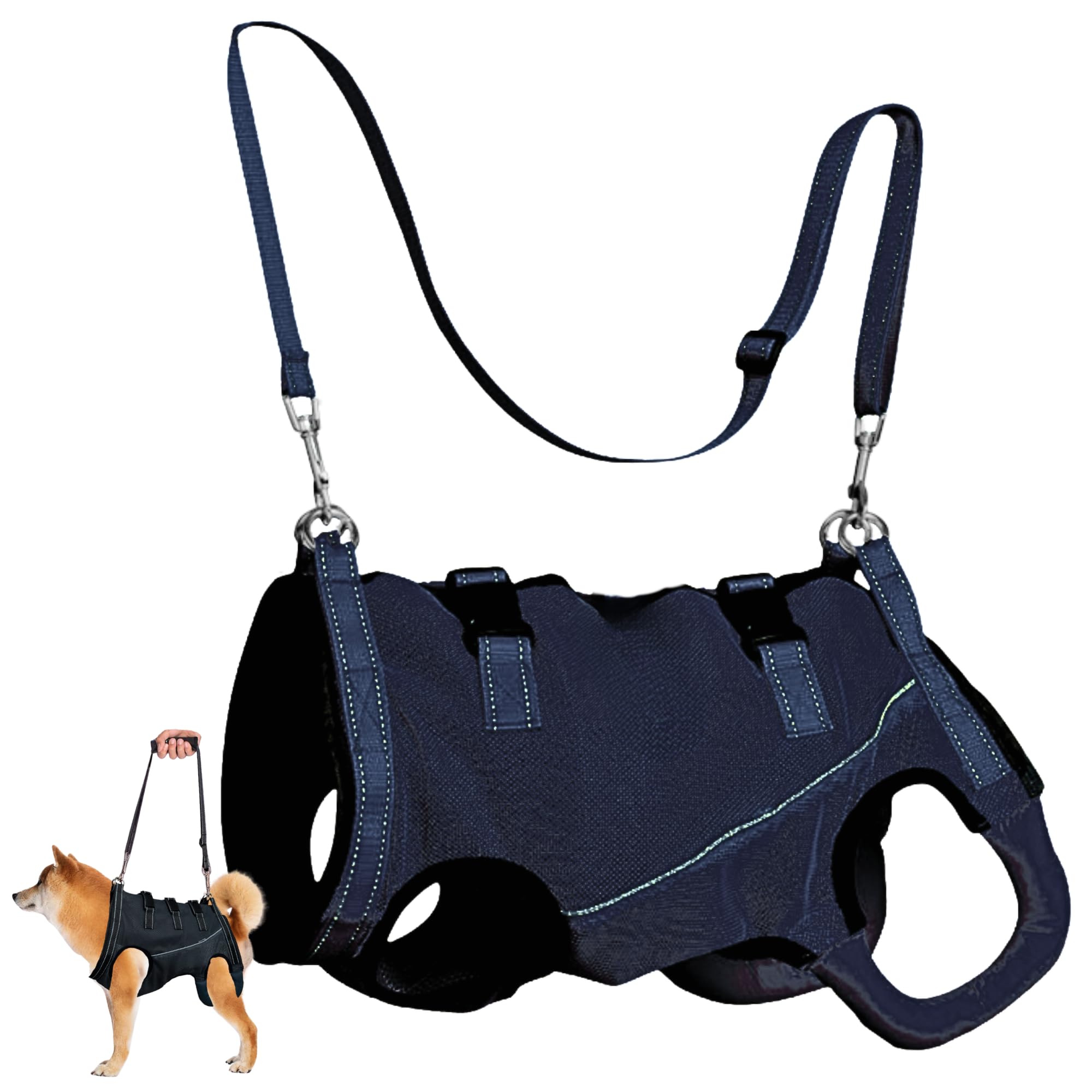 

ozgram Mesh Harness XS Navy Breathable Support Walking Strolling Outings Assistance Nursing Care Rehabilitation Harness Lead Set Easy to Put on and