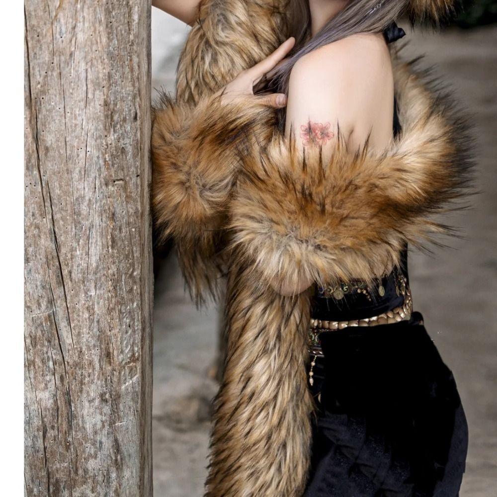 Party Fake Fur Long Scarf 180cm Ladies Neck Warmer Muffler Luxury Wraps Shawl  For Women Men