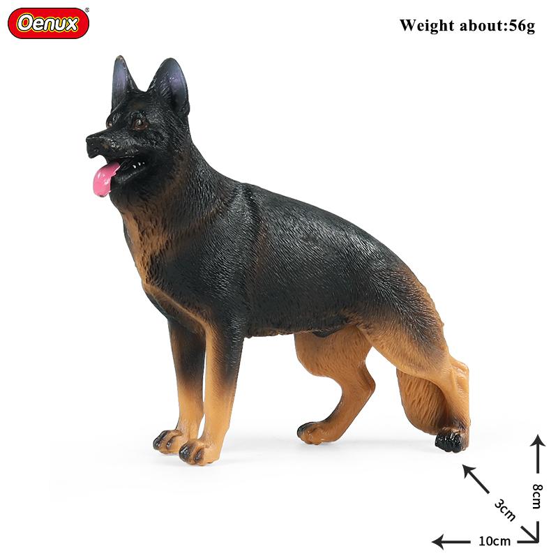 Oenux New Farm Dogs Pet Figurines Rottweiler Collie Huskie Bulldog Schnauzer Model Action Figures Cute Home Decoration Kids Toy