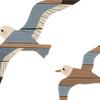 4Pcs/Set Seagull Wall Decoration Seaside Style Wall Accents Rustic Charm Handcrafted Bird Wall Hanging