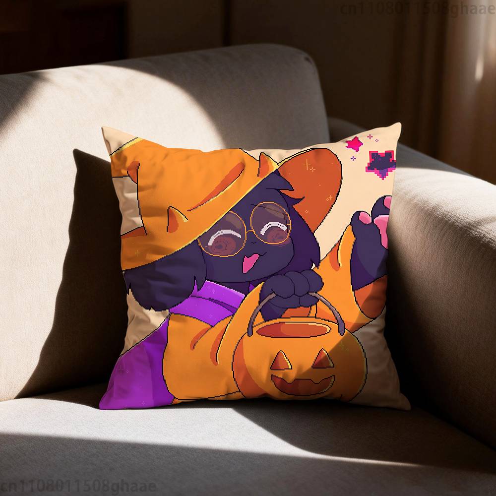 Deltarune Ralsei Game Pillow Case Antidustmite Pillowcase Invisible zipper silky short plush Sofa cushion cover
