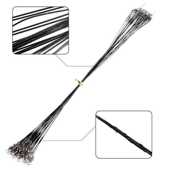 Angelschnur Blei Stahl Angeldraht Angelschnur Seil Angelvorfach Trace the Lines Spinner Shark