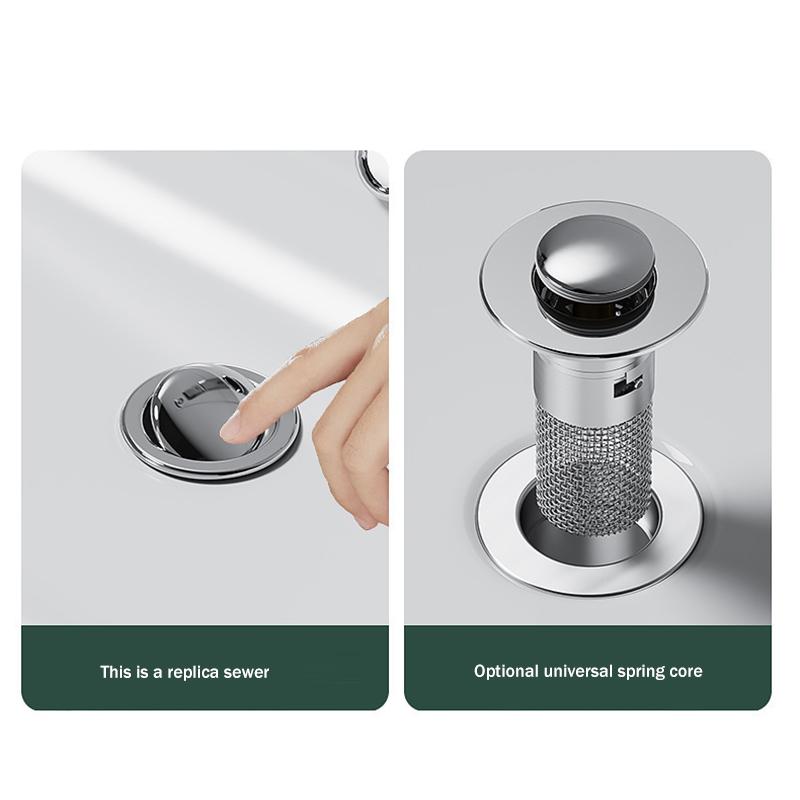 Umyvadlová zátka, proti zápachu, vyskakovací sáček, zátka do umyvadla, lapač vlasů, sítko do sprchy, nerezový filtr, sáček do umyvadla