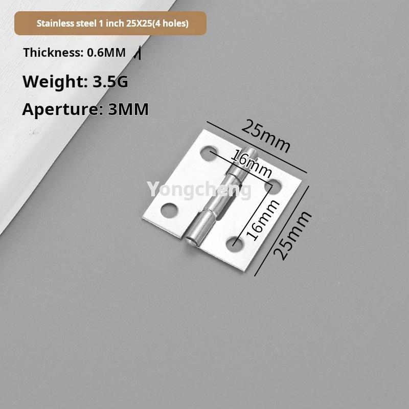2Pcs Flat open small hinge stainless steel silent wooden box cabinet doors and windows hardware micro hinge accessories