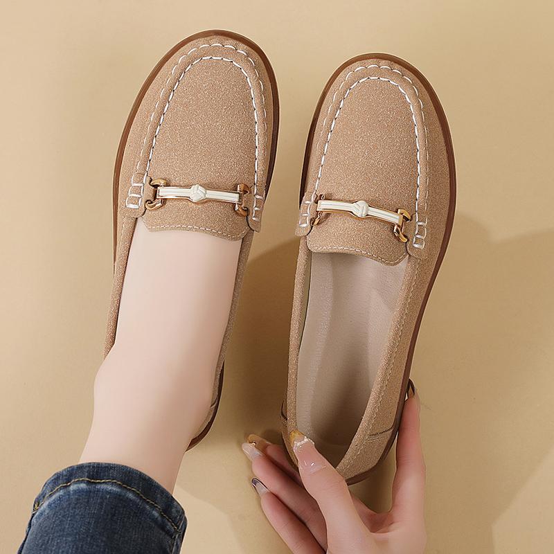 Women Black Moccasins Driving Shoes Flats Casual Nurse Loafers Khaki Minimalist Maternity Shoes Large Size
