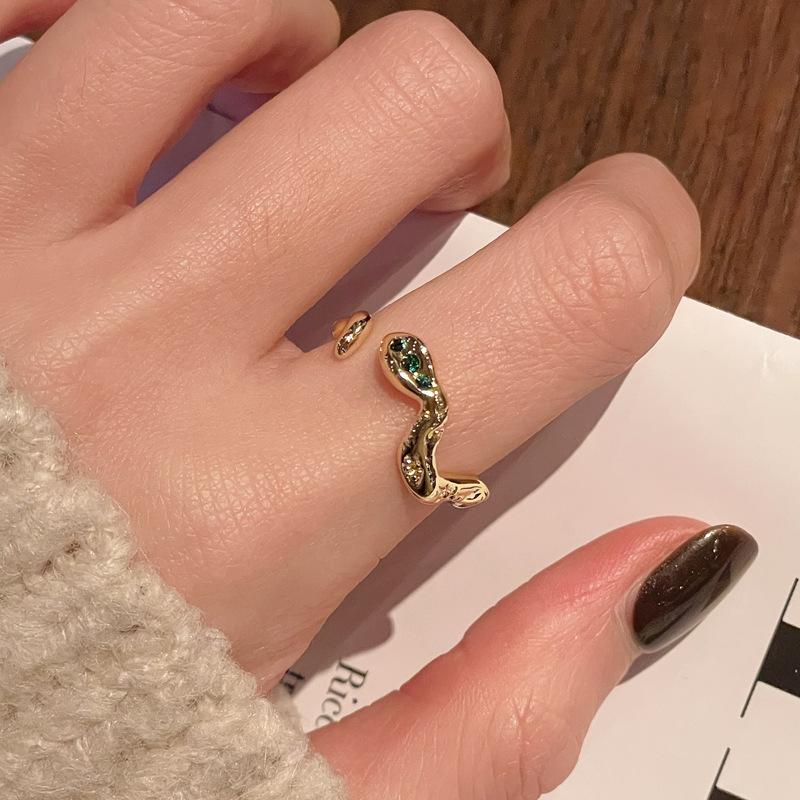 Year Of The Snake Medieval French Retro Fashion Spirit Snake Open Bracelet Advanced Niche Design Light Luxury Stacked Bracelet Women