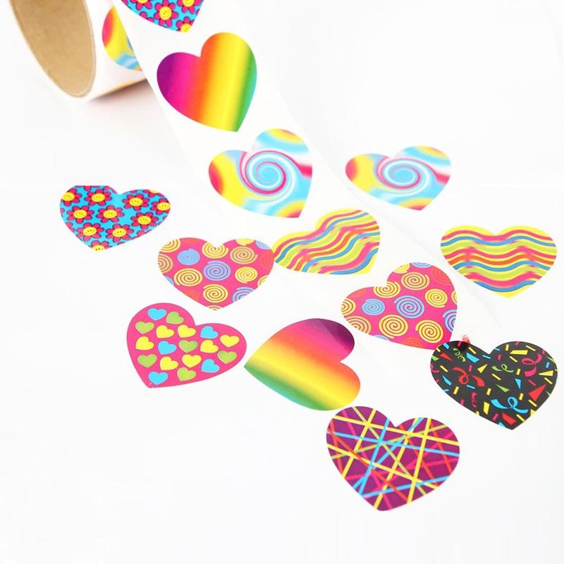 Fun Express Модні наклейки-ролики у формі серця (100 штук)