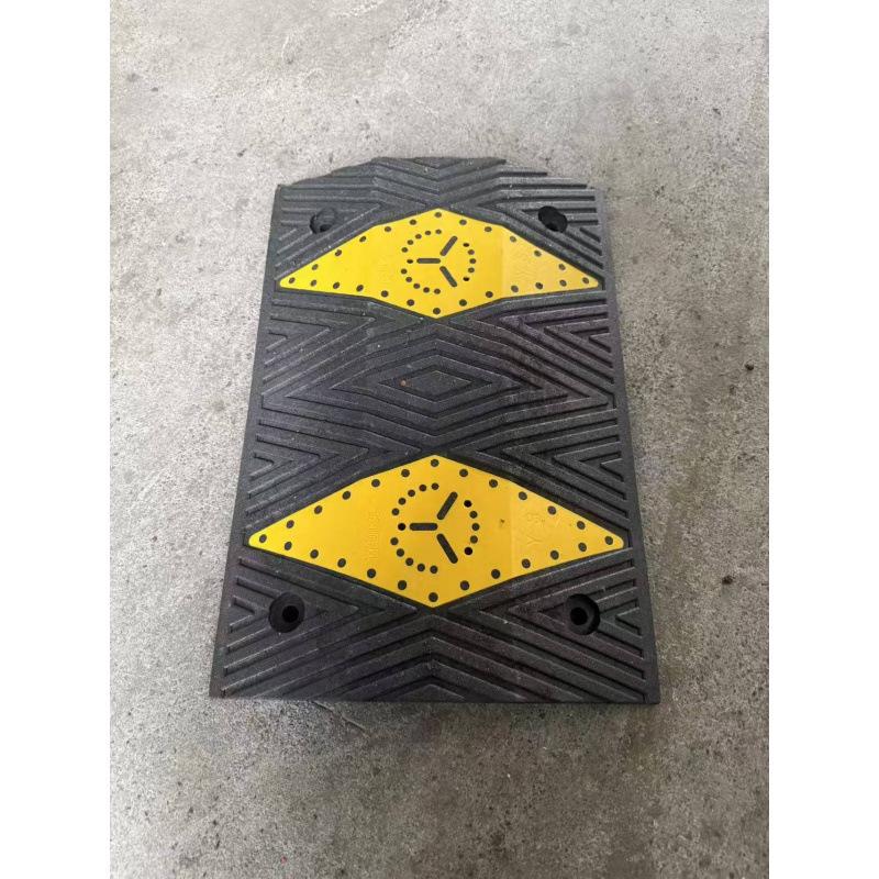 Rubber Speed Bump: Door, Road, Groove, Ramp Mat - Parking Wheel Stopper with Shock Absorption.