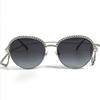 CHANEL 4242 Logo CC Mark Chain eyewear glasses sunglasses Black/Silver