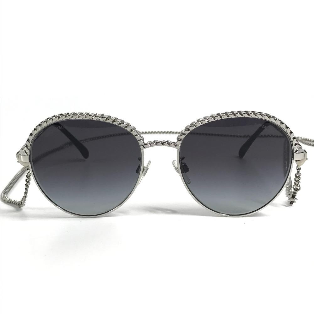 CHANEL 4242 Logo CC Mark Chain eyewear glasses sunglasses Black/Silver
