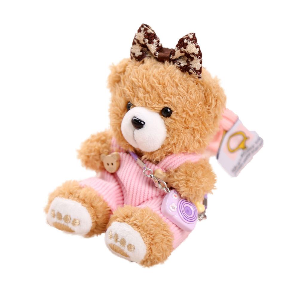 Bear Teddy Cute Keyring Pp Cotton Filling Girls Backpack Decoration Pendant Gift