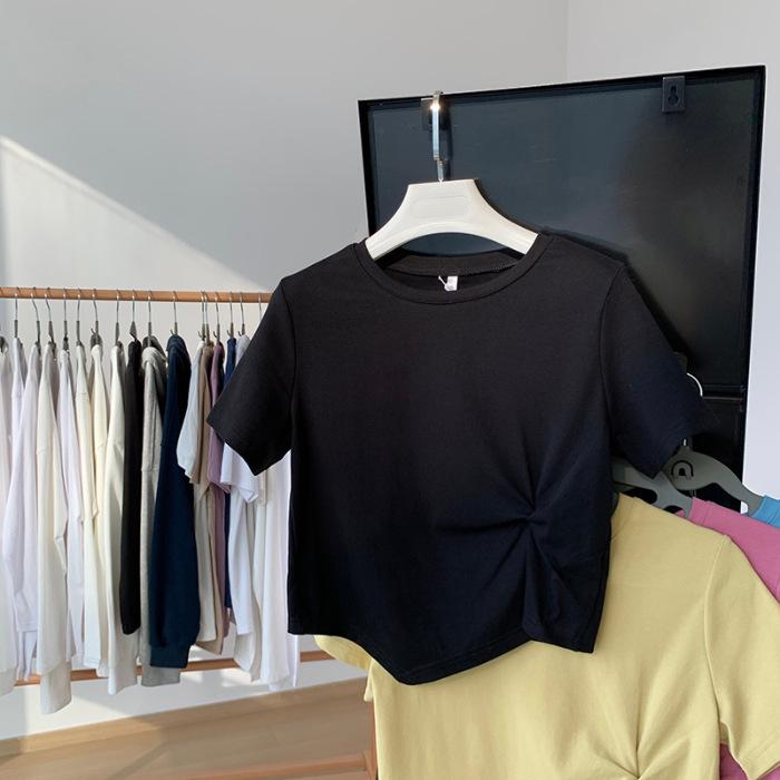 

Женская футболка с высокой талией и коротким рукавом Dopamine Wear — летний нишевый дизайн 2025 года Medium