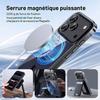 Coque pour iPhone 18 Pro Max, Antichoc Anti-Rayures avec Anneau Magnétique - Noir Translucide